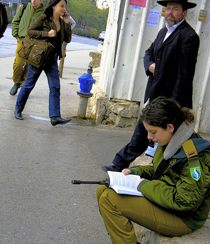 Soldier, Jerusalem Bus Stop